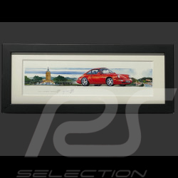 Cadre Porsche 911 Type 964 1988 Mannheim Cadre en Bois Noir 38 x 15 cm - Uli Ehret