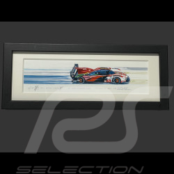 Cadre Porsche 963 n° 75 24h Le Mans 2023 Cadre en Bois Noir 38 x 15 cm - Uli Ehret