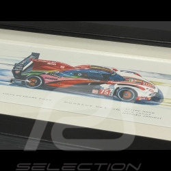 Porsche Frame 963 n° 75 24h Le Mans 2023 Black Wooden Frame 38 x 15 cm - Uli Ehret