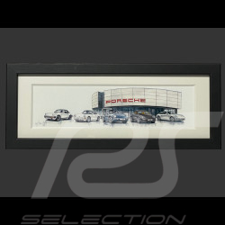 Porsche Frame 911 SC / 911 Type 964 / 911 Targa / 911 Type 996 / 911 Type 997 Black Wooden Frame 38 x 15 cm cm - Uli Ehret