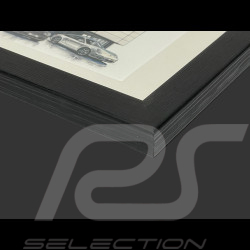 Porsche Frame 911 SC / 911 Type 964 / 911 Targa / 911 Type 996 / 911 Type 997 Black Wooden Frame 38 x 15 cm cm - Uli Ehret