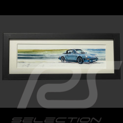 Cadre Porsche 911 Targa 1985 Cadre en Bois Noir 38 x 15 cm - Uli Ehret