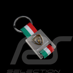 Lamborghini Schlüsselanhänger Squadra Corse Italienische Flagge Grün / Weiß / Rot LB17K
