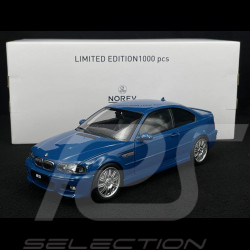 BMW M3 CSL E46 2000 Bleu 1/18 Norev 183001