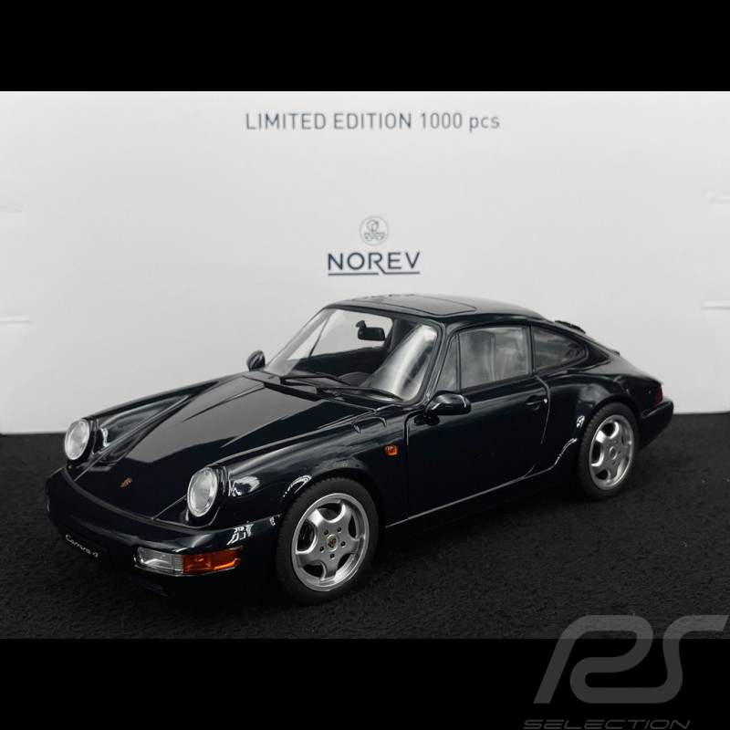 Porsche 911 Carrera 4 Coupé Type 964 1990 Dunkelblau metallic 1/18 Norev 187324
