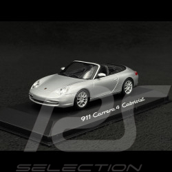 Porsche 911 Carrera 4 Cabriolet type 996 1997 silver grey 1/43 Minichamps WAP02008412