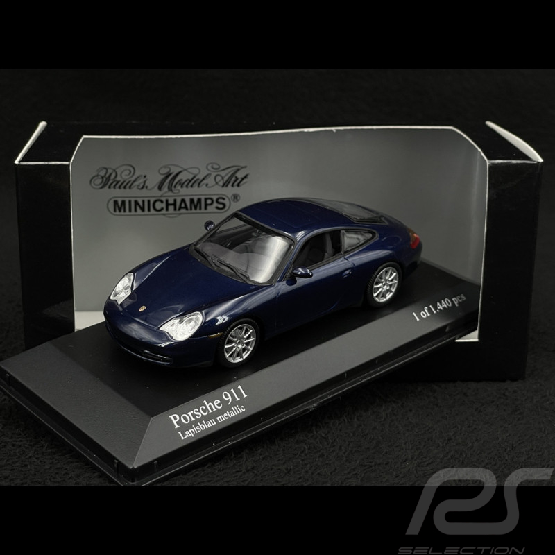 Porsche 911 Carrera 4 Phase II Type 996 2001 Lapis Blue Metallic 1/43 Minichamps 400061021
