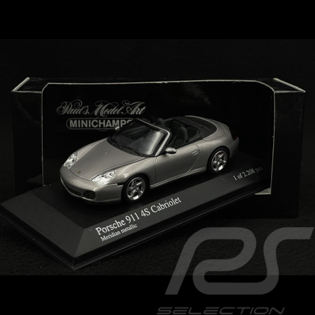 Porsche 911 Carrera 4S Cabriolet Type 996 2003 Meridiangrau Metallic 1/43 Minichamps 400062830