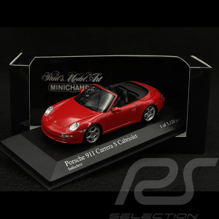 Porsche 911 type 997 Carrera S Cabriolet mk1 2005 guards red 1/43 Minichamps 400063030