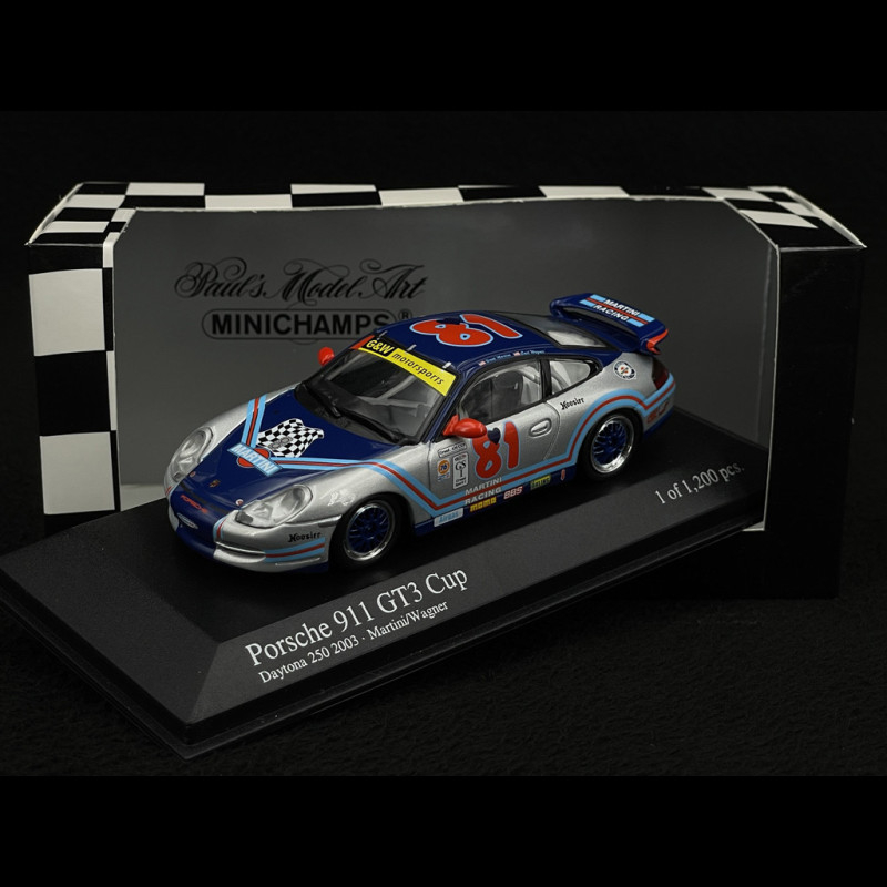 Porsche 911 GT3 Cup Type 996 n° 81 Martini Daytona 250 2003 1/43