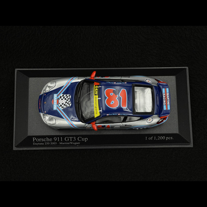 Porsche 911 GT3 Cup Type 996 n° 81 Martini Daytona 250 2003 1/43