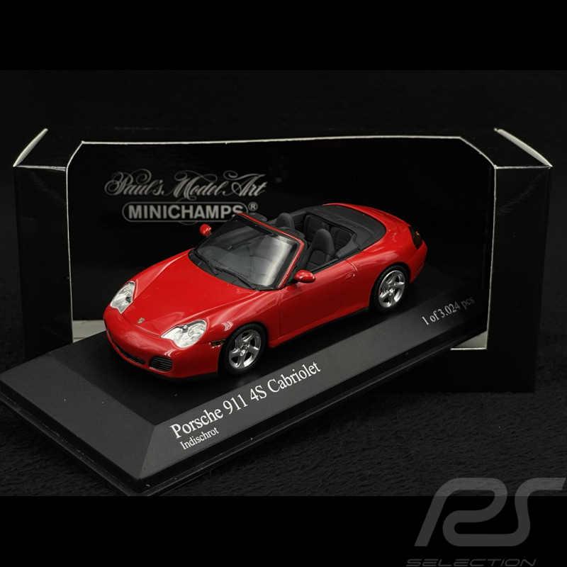 Porsche 911 Type 996 Carrera 4S Cabriolet 2003 guards red 1/43 Minichamps 400062831