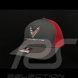 Casquette Chevrolet Corvette Racing Officielle Trucker Gris / Rouge - mixte