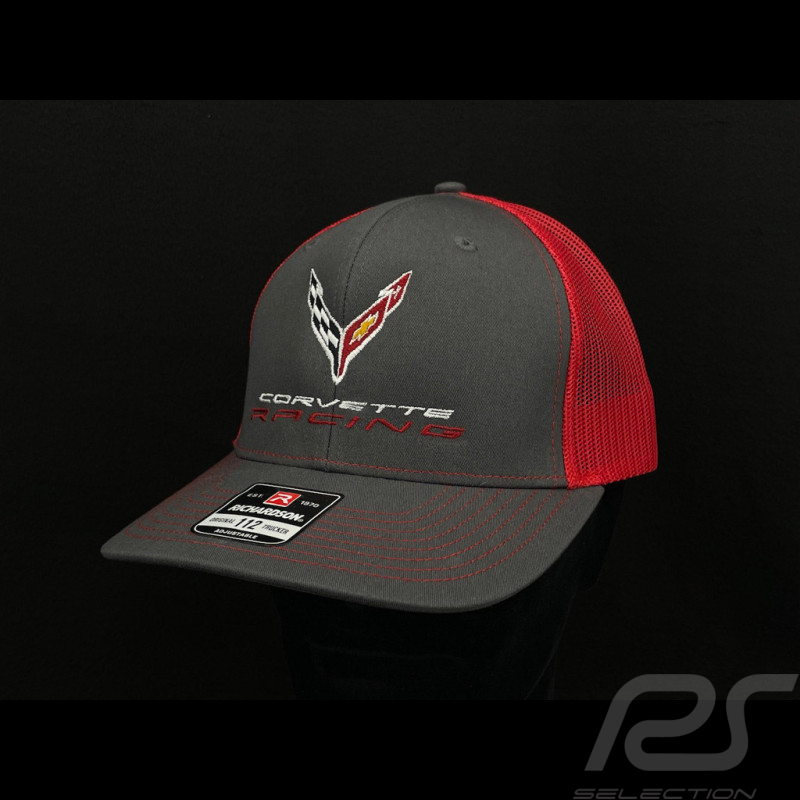 Chevrolet Corvette Hat Racing Official Trucker Grey / Red - unisex