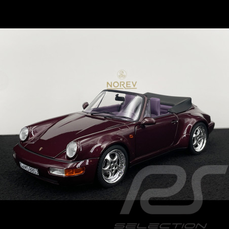 Porsche 911 Carrera 2 Typ 964 Turbo Look Cabriolet 1992 Metallic Amethyst 1/18 Norev 187141