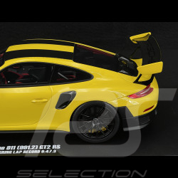 Porsche 911 GT2 RS Type 992 Pack Weissach Record Tour du Nürburgring 2017 Jaune Racing 1/18 GT Spirit GT972