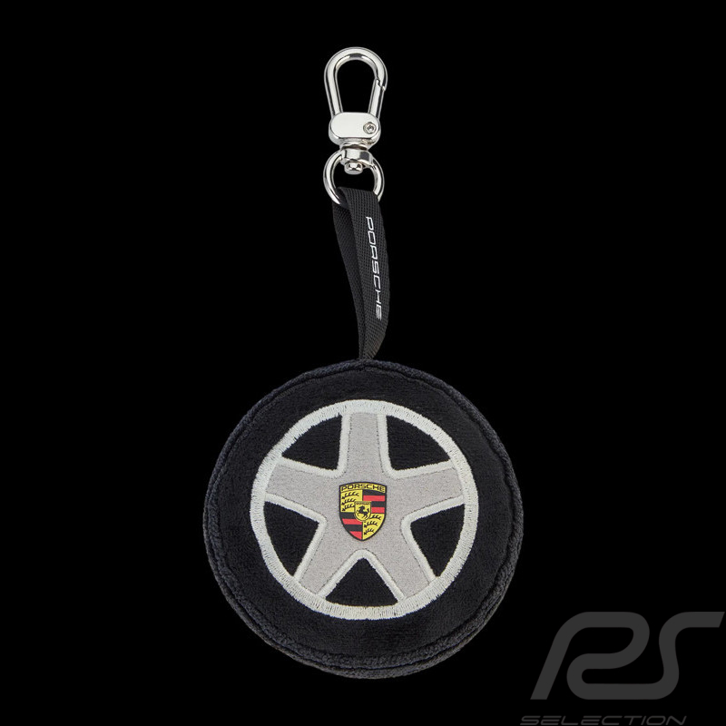Porte-clés Porsche Peluche Roue Noir / Argent WAP0500310TKPW