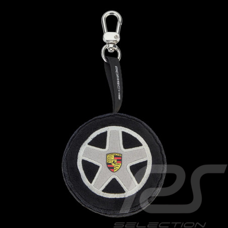 Porsche Keyring Plush Wheel Shaped Black / Silver WAP0500310TKPW