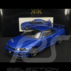 Nissan Skyline GT-R R34 V-Spec II 2001 Metallic Blau 1/12 KK Scale KKDC120211-1