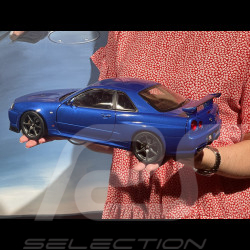 Nissan Skyline GT-R R34 V-Spec II 2001 Metallic Blue 1/12 KK Scale KKDC120211-1