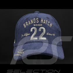 Jo Siffert Hat Lotus Brands Hatch Corduroy Warson Motors Navy Blue 24409 - unisex