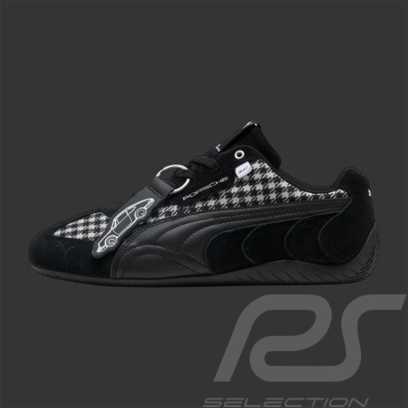 Chaussure Porsche 911 Pepita Speedcat Puma Leagacy + Porte-clés Noir / Blanc 309389-01 - mixte