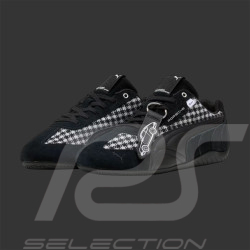 Porsche Schuhe 911 Pepita Speedcat Puma Leagacy + Schlüsselanhänger Schwarz / Weiß 309389-01 - unisex