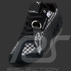 Porsche Shoes 911 Pepita Speedcat Puma Leagacy + Keyring Black / White 309389-01 - unisex