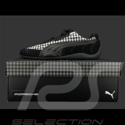 Porsche Shoes 911 Pepita Speedcat Puma Leagacy + Keyring Black / White 309389-01 - unisex