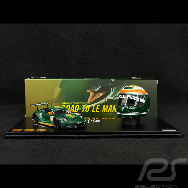 Set Porsche 911 RSR Type 991.2 n° 93 European Le Mans Series 2020 with Michael Fassbender's Helmet 1/43 Spark WAP0202200TRSR