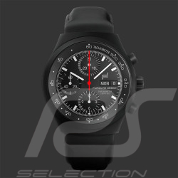 Porsche Design Watch Chronograph 1 All Black Numbered Edition Leather Strap WAP07105226LBS