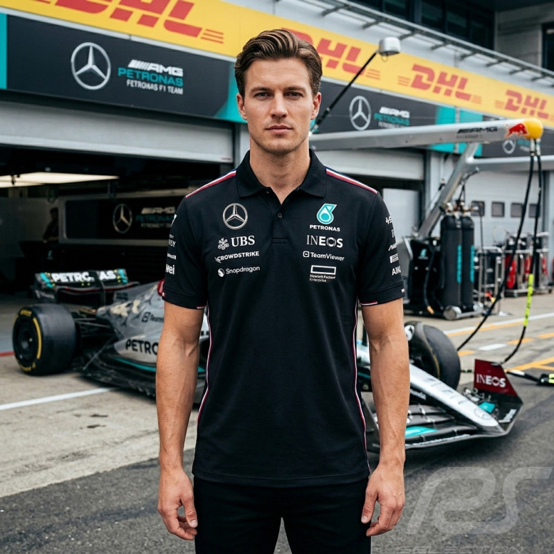Mercedes Polo-shirt Low Cost AMG Petronas F1 Team Tommy Hilfiger Black 701227948-002 - unisex