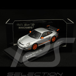 Porsche 911 type 997 GT3 RS 3.6 2007 mk I Silver grey / Orange 1/43 Minichamps 400066000