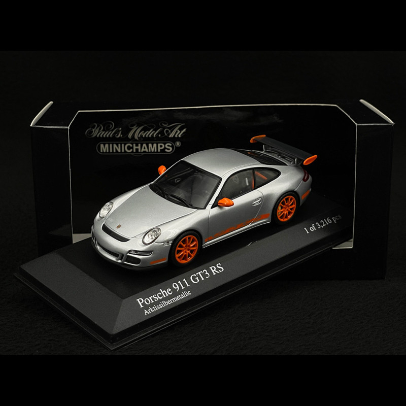 Porsche 911 GT3 RS Type 997.1 2007 Arctic Silver Metallic / Orange