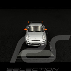 Porsche 911 type 997 GT3 RS 3.6 2007 mk I Silver grey / Orange 1/43 Minichamps 400066000