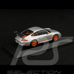Porsche 911 type 997 GT3 RS 3.6 2007 mk I Silver grey / Orange 1/43 Minichamps 400066000