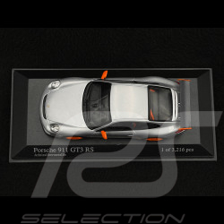 Porsche 911 type 997 GT3 RS 3.6 2007 mk I Silbergrau / Orange 1/43 Minichamps 400066000