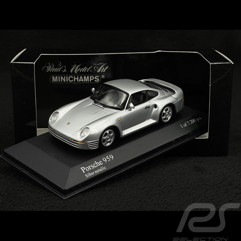 Porsche 959 1987 Silver grey metallic 1/43 Minichamps 400062520