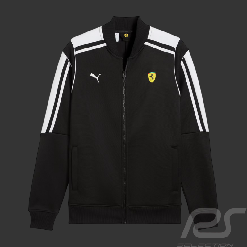 Ferrari Jacke Offizielle F1 Team Leclerc / Hamilton MT7 Puma Schwarz / Weiß 635833-01 - Unisex
