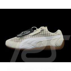 Chaussure Porsche 911 Pepita Speedcat Puma Leagacy avec Porte-clés Beige / Blanc 309389-02 - mixte