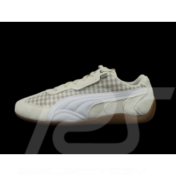 Porsche Shoes 911 Pepita Speedcat Puma Leagacy with Keyring Beige / White 309389-02 - unisex