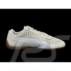 Porsche Schuhe 911 Pepita Speedcat Puma Leagacy mit Schlüsselanhänger Beige / Weiß 309389-02 - unisex
