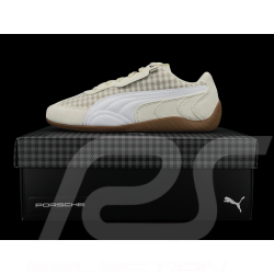 Chaussure Porsche 911 Pepita Speedcat Puma Leagacy avec Porte-clés Beige / Blanc 309389-02 - mixte