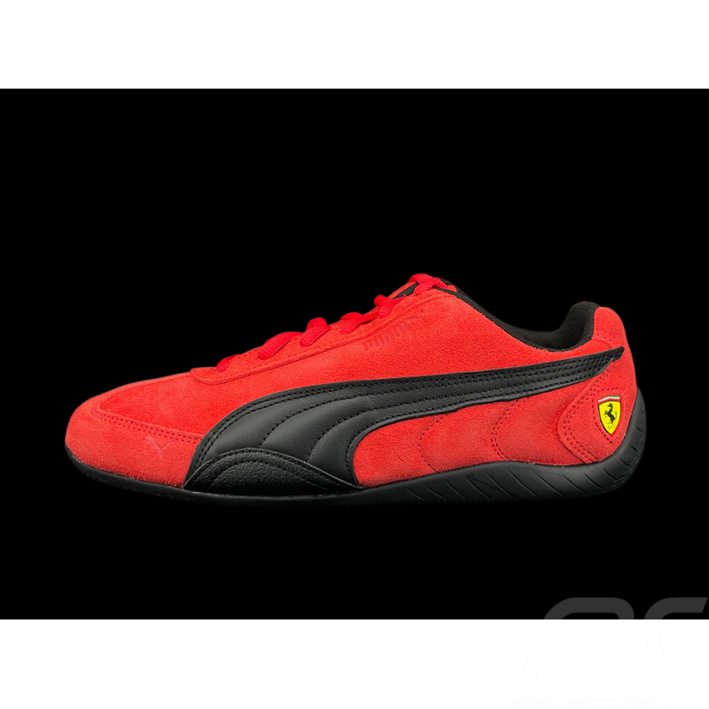Chaussure Ferrari Speedcat Officiel Puma F1 Team Leclerc / Hamilton Sport Sneaker Rouge / Noir 309404-02 - mixte