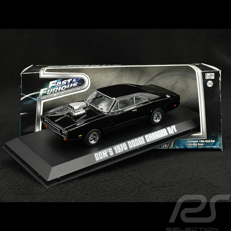 Dominic Toretto Dodge Charger R/T 1970 The Fast and the Furious 2001 Schwarz 1/43 Greenlight 86201