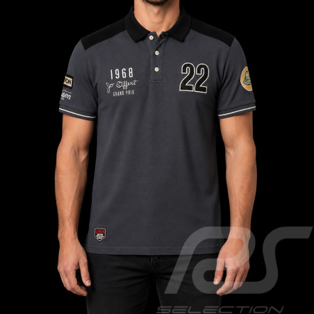 Polo Jo Siffert n° 22 GP Brands Hatch 1968 Bleu Marine - Homme