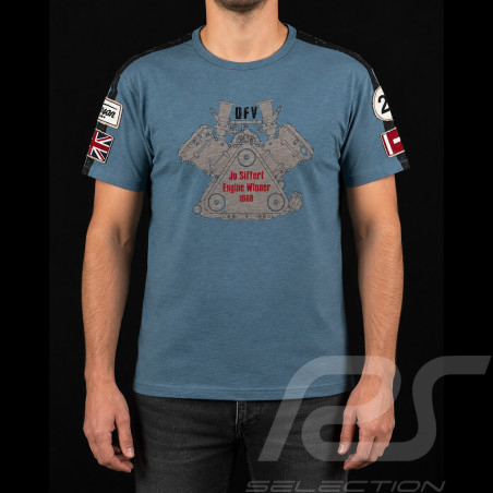 T-shirt Jo Siffert DFV 1968 Bleu Pétrole - Homme