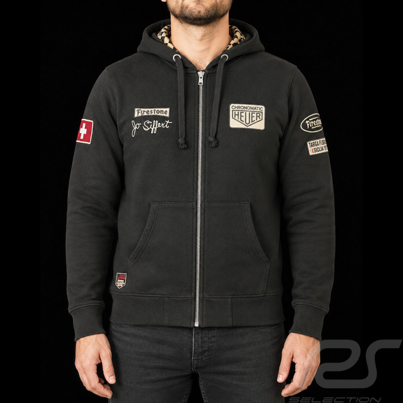 Jo Siffert Kapuzenpullover Targa Florio 1970 Kohlschwarz - Herren
