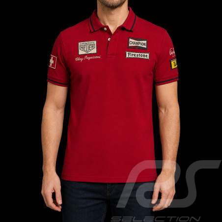 Clay Regazzoni Poloshirt n° 4 Monza 1970 Rot - Herren