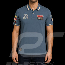 François Cevert Poloshirt n° 35 Ollons Villars 1971 Blau - Herren